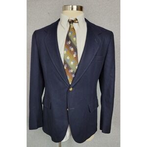 Vtg Pendleton Men's Navy Blue 100% Wool Blazer Jacket Size 40 USA Bowling Green